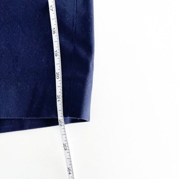 Lauren Ralph Lauren Women's Straight Cotton Pencil Skirt Navy Blue Size 10 - Picture 4 of 5